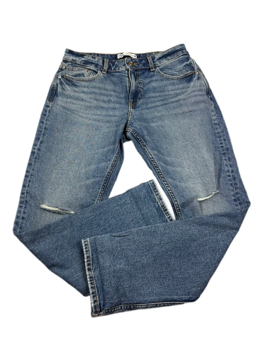 Zara Denim Jeans Straight Leg Size 6